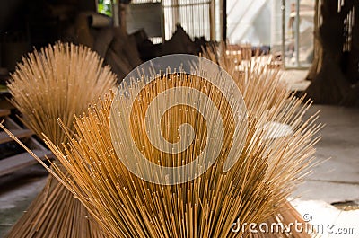 Abstract for background of Bulrushes Lepironia Articulata using as material for handicraft products, basket, bag, Thale Noi, Stock Photo