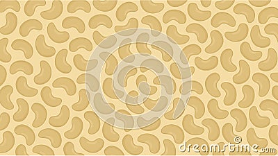 Abstract Background Cashew Nut Pattern Vector Illustration