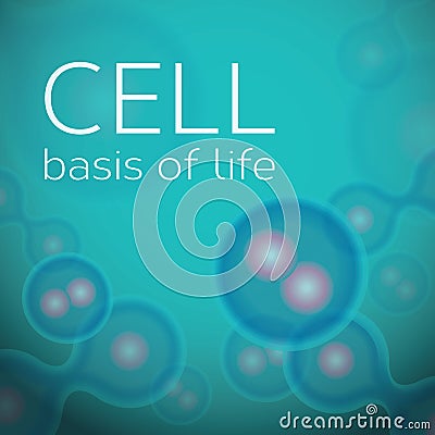 Abstract background with cells in dividing phase Vector Illustration