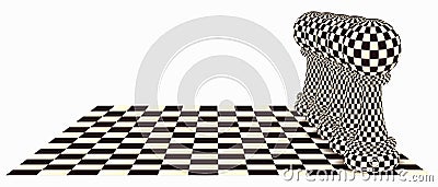 Abstract background with a chess pawn, vector Vector Illustration