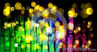 Abstract background Christmas magic sparkle, light dots, vector bokeh effect. background wallpaper. Stock Photo