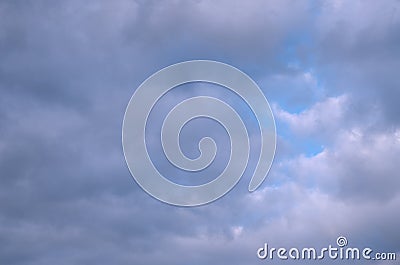 Abstract background cloudy sky of cool blue hue with a gleam of pure heaven Stock Photo