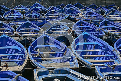 Abstract Background Collection: Bright Blue Boats Stock Photo