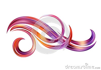 Abstract background with color fantastic waves and floral scrolls. Modern colorful flow poster. Wave Liquid shape. Art Vector Illustration