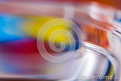 Abstract background of color reflections in thick glass Stock Photo