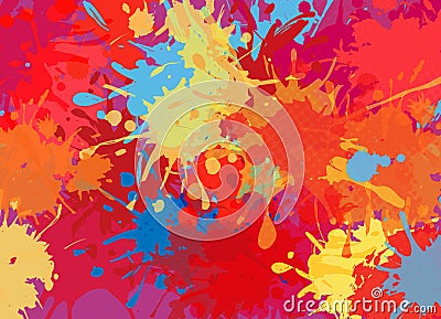 Abstract background of color stains of paints Vector Illustration