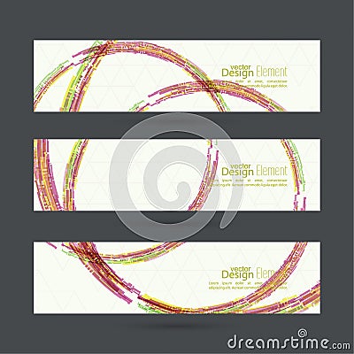 Abstract background with colored curls. Vector Illustration