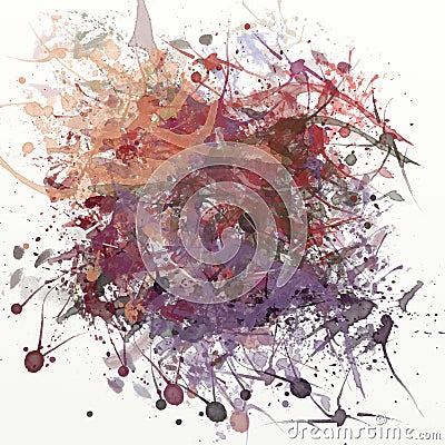 Abstract background colored grunge texture watercolor stylization of chaotic brush strokes Stock Photo