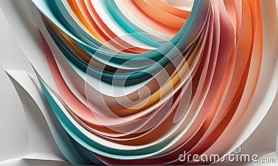 Abstract background colored sinuous stripes, wallpaper Stock Photo