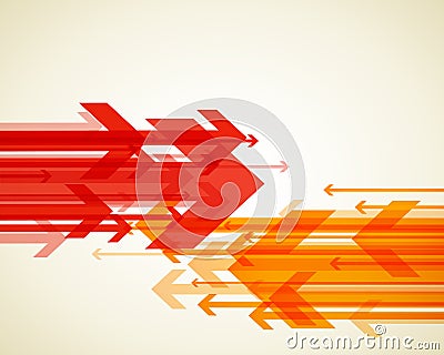 Abstract background with colorful arrows. Vector Illustration