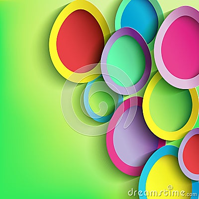 Abstract background with colorful Easter egg Vector Illustration