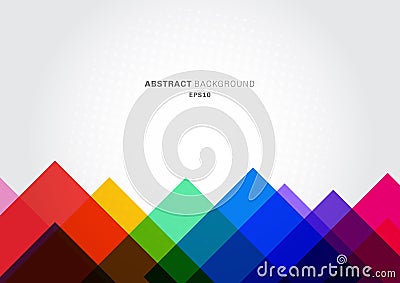 Abstract background colorful geometric template modern triangles overlapping with white space for text Vector Illustration