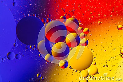 Abstract background with colorful gradient colors. Oil drops in water abstract psychedelic pattern image Stock Photo