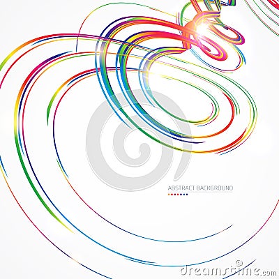 Abstract background with colorful lines Vector Illustration