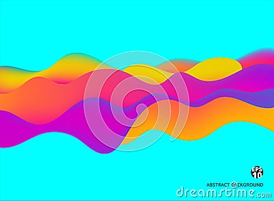 Abstract background colorful liquid dynamic effect futuristic Te Vector Illustration