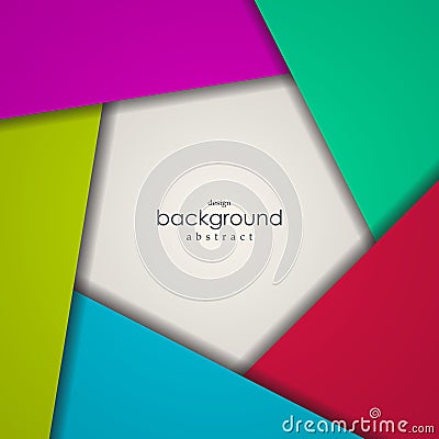 Abstract background of colorful pentagon. Vector Illustration