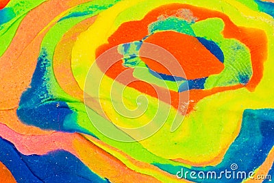 Abstract background from colorful playdough cirlce / orbs Stock Photo