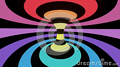 Abstract background colorful spiral optical illusion 3d Stock Photo