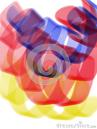 Abstract background with colorful swirls on white background. Brush or marker stroke backdrop. Stock Photo