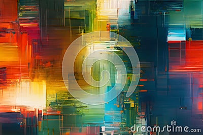 Abstract background with colorful textures and shapes, modern art wallpaper, Abstract artistic architecture. Generative AI Cartoon Illustration