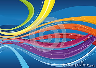 Abstract background - colorful waves Vector Illustration