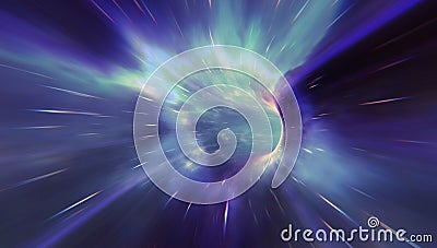 Abstract Colorful Wormhole Stock Photo