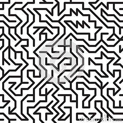 Abstract background with complex maze Vector Illustration