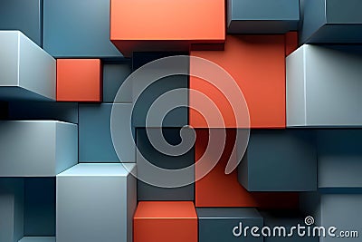 Abstract background with many colorful cubes Vector Illustration