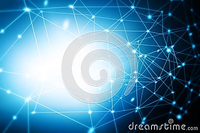 Abstract background with connected lines and dots for your desig Stock Photo