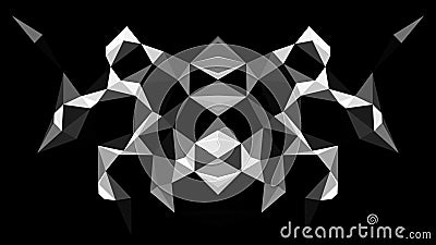 Abstract background with connecting dots and lines. Futuristic background made of triangles. Network connection Stock Photo