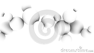 Abstract background consisting of spheres.3d render Stock Photo