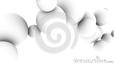 Abstract background consisting of spheres.3d render Stock Photo