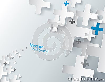 Abstract background created with plus sign. Vector Illustration
