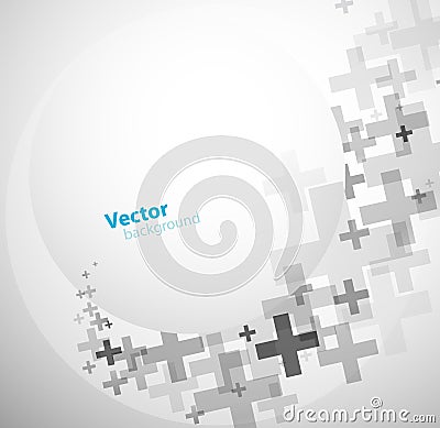 Abstract background created with plus sign. Vector Illustration