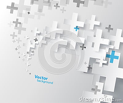 Abstract background created with plus sign. Vector Illustration