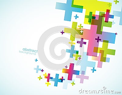 Abstract background created with plus sign. Vector Illustration