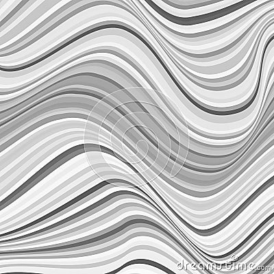 Abstract background with crooked lines. The curvature of space. Vector Illustration