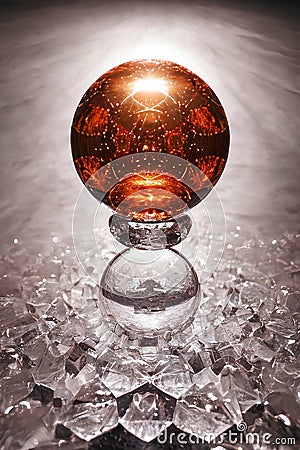 Abstract background with crystal, transparent glass patterns. Generative Ai Cartoon Illustration
