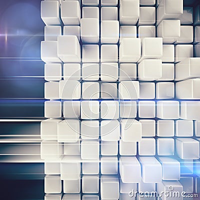 Abstract background of cubes Stock Photo