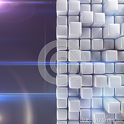 Abstract background of cubes Stock Photo