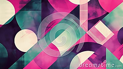 Abstract background 3D art concepts, simple shapes and forms, modern abstract art Cartoon Illustration