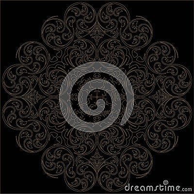 Abstract background with damask pattern Vector Illustration