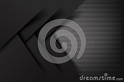 Abstract background dark and black carbon fiber vector illustration eps10 004 Vector Illustration