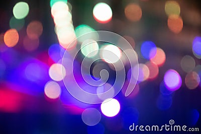 Abstract background with defocused bokeh colorful lights Stock Photo