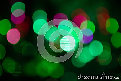 Abstract background with defocused bokeh colorful lights Stock Photo