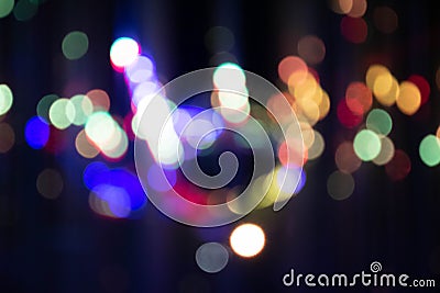 Abstract background with defocused bokeh colorful lights Stock Photo