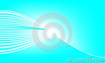 Blue white background with bright gradient and blur effects. Vector Illustration