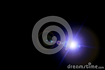 Vector star, sun with lens flare. Abstract vector explosion. Vector Illustration