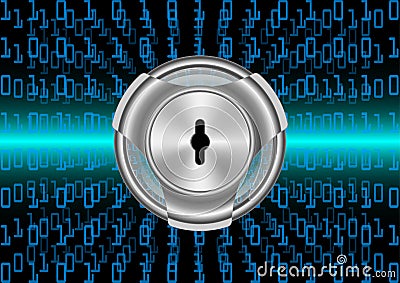 Abstract background Digital security protection and Encryption Data Vector Illustration