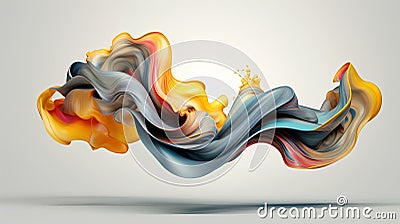 Abstract background with dynamic effect. 3d rendering, 3d illustration. Cartoon Illustration